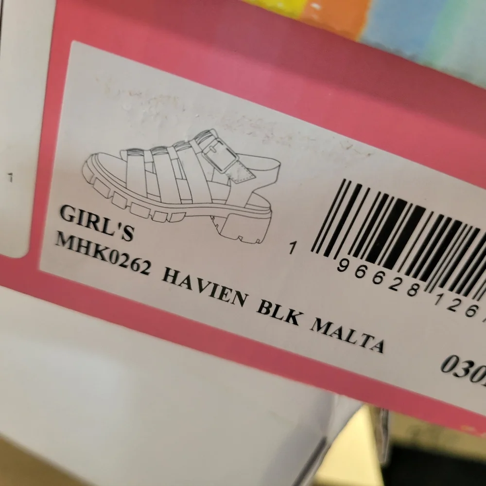 Mia‎ NIB New Girls Black  Sandals Havian Blk Malta